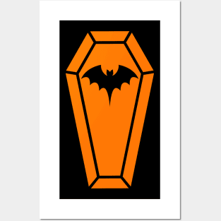 Cute Coffin in Orange Posters and Art